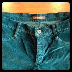 James Jeans Velveteen Twiggy Pants in Green Sz 29